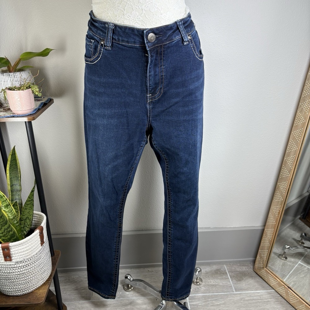 Warehouse One Women 16S Blue Jeans Skinny Casual Mid Rise Cotton Blend